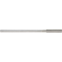 Made in USA - 3/8" High Speed Steel 6 Flute Chucking Reamer - Straight Flute, 0.3105" Straight Shank, 1-3/4" Flute Length, 7" OAL - Apex Tool & Supply