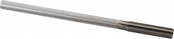 Made in USA - 27/64" High Speed Steel 6 Flute Chucking Reamer - Apex Tool & Supply