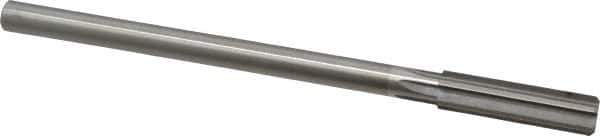 Made in USA - 15/32" High Speed Steel 6 Flute Chucking Reamer - Straight Flute, 0.373" Straight Shank, 1-3/4" Flute Length, 7" OAL - Apex Tool & Supply