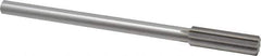 Made in USA - 19/32" High Speed Steel 8 Flute Chucking Reamer - Straight Flute, 0.4355" Straight Shank, 2" Flute Length, 8" OAL - Apex Tool & Supply