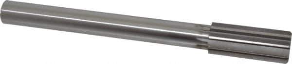 Made in USA - 1-5/16" High Speed Steel 10 Flute Chucking Reamer - Straight Flute, 1" Straight Shank, 3" Flute Length, 11-1/2" OAL - Apex Tool & Supply