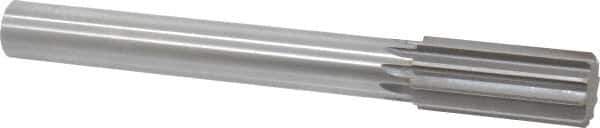 Made in USA - 1-1/2" High Speed Steel 10 Flute Chucking Reamer - Straight Flute, 1-1/4" Straight Shank, 3-1/2" Flute Length, 12-1/2" OAL - Apex Tool & Supply