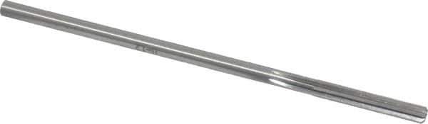 Made in USA - #8 High Speed Steel 6 Flute Chucking Reamer - Straight Flute, 0.1895" Straight Shank, 1-1/4" Flute Length, 5" OAL - Apex Tool & Supply