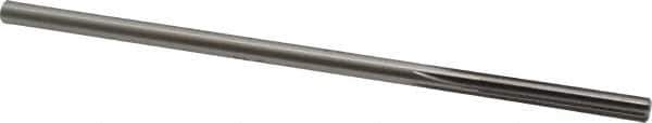 Made in USA - #11 High Speed Steel 6 Flute Chucking Reamer - Straight Flute, 0.186" Straight Shank, 1-1/4" Flute Length, 5" OAL - Apex Tool & Supply