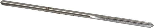 Made in USA - #25 High Speed Steel 4 Flute Chucking Reamer - Straight Flute, 0.143" Straight Shank, 1" Flute Length, 4" OAL - Apex Tool & Supply
