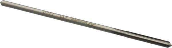 Made in USA - #27 High Speed Steel 4 Flute Chucking Reamer - Straight Flute, 0.135" Straight Shank, 1" Flute Length, 4" OAL - Apex Tool & Supply