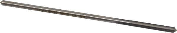 Made in USA - #29 High Speed Steel 4 Flute Chucking Reamer - Straight Flute, 0.1275" Straight Shank, 1" Flute Length, 4" OAL - Apex Tool & Supply