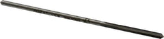 Made in USA - #31 High Speed Steel 4 Flute Chucking Reamer - Straight Flute, 0.112" Straight Shank, 7/8" Flute Length, 3-1/2" OAL - Apex Tool & Supply