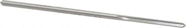 Made in USA - #32 High Speed Steel 4 Flute Chucking Reamer - Straight Flute, 0.112" Straight Shank, 7/8" Flute Length, 3-1/2" OAL - Apex Tool & Supply