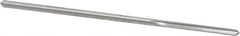 Made in USA - #32 High Speed Steel 4 Flute Chucking Reamer - Straight Flute, 0.112" Straight Shank, 7/8" Flute Length, 3-1/2" OAL - Apex Tool & Supply