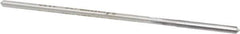 Made in USA - #33 High Speed Steel 4 Flute Chucking Reamer - Straight Flute, 0.1055" Straight Shank, 7/8" Flute Length, 3-1/2" OAL - Apex Tool & Supply