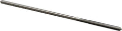Made in USA - #35 High Speed Steel 4 Flute Chucking Reamer - Straight Flute, 0.103" Straight Shank, 7/8" Flute Length, 3-1/2" OAL - Apex Tool & Supply