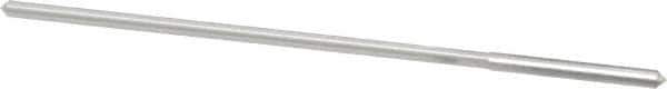 Made in USA - #37 High Speed Steel 4 Flute Chucking Reamer - Straight Flute, 0.095" Straight Shank, 7/8" Flute Length, 3-1/2" OAL - Apex Tool & Supply