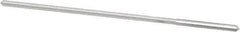 Made in USA - #37 High Speed Steel 4 Flute Chucking Reamer - Straight Flute, 0.095" Straight Shank, 7/8" Flute Length, 3-1/2" OAL - Apex Tool & Supply