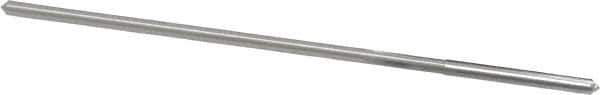 Made in USA - #40 High Speed Steel 4 Flute Chucking Reamer - Straight Flute, 0.0928" Straight Shank, 7/8" Flute Length, 3-1/2" OAL - Apex Tool & Supply