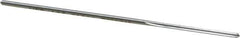 Made in USA - #51 High Speed Steel 4 Flute Chucking Reamer - Straight Flute, 0.066" Straight Shank, 3/4" Flute Length, 3" OAL - Apex Tool & Supply