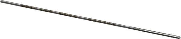Made in USA - #60 High Speed Steel 4 Flute Chucking Reamer - Straight Flute, 0.039" Straight Shank, 1/2" Flute Length, 2-1/2" OAL - Apex Tool & Supply