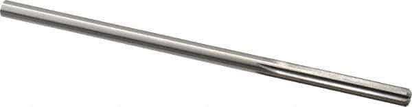Made in USA - Letter F High Speed Steel 6 Flute Chucking Reamer - Straight Flute, 1/4" Straight Shank, 1-1/2" Flute Length, 6" OAL - Apex Tool & Supply