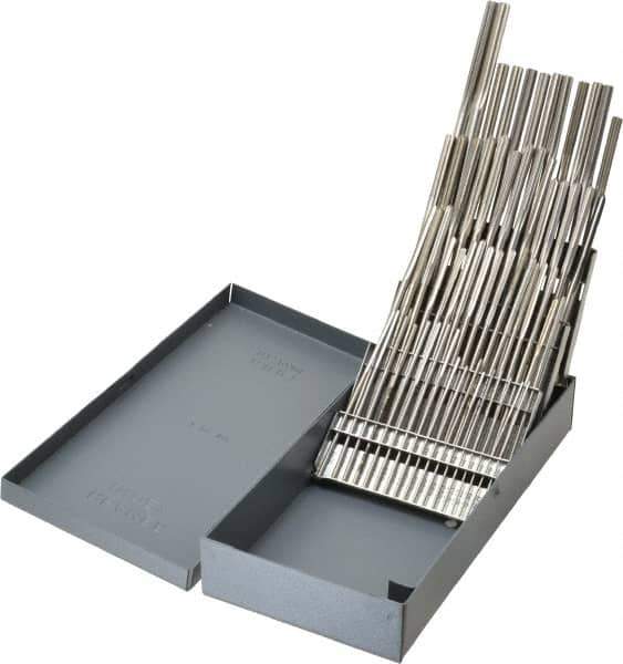 Made in USA - #1 to #60, Chucking Reamer Set - Straight Flute, Right Hand Cut, 60 Pieces - Apex Tool & Supply
