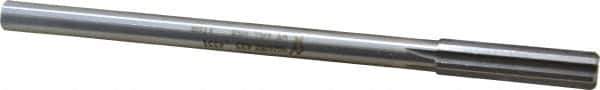 Made in USA - 11mm High Speed Steel 6 Flute Chucking Reamer - Straight Flute, 0.373" Straight Shank, 1-3/4" Flute Length, 7" OAL - Apex Tool & Supply