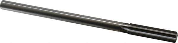 Made in USA - 12.5mm High Speed Steel 6 Flute Chucking Reamer - Straight Flute, 0.4355" Straight Shank, 2" Flute Length, 8" OAL - Apex Tool & Supply