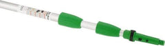 Unger - 216" Long x 1.15" Diam Aluminum Handle for Unger Products - Threaded Connection, Silver, Telescoping - Apex Tool & Supply