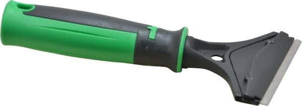 Unger - Stiff Carbon Steel 1-Edge Scraper - 4" Blade Length, Plastic Handle - Apex Tool & Supply