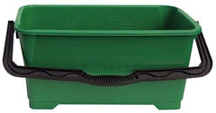 Unger - 6 Gal, Plastic Rectangular Green Bucket/Pail - Handle Included - Apex Tool & Supply