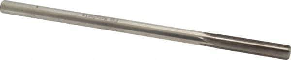 Interstate - 19/64" High Speed Steel Chucking Reamer - Straight Flute, 0.2792" Straight Shank, 1-1/2" Flute Length, 6" OAL - Apex Tool & Supply