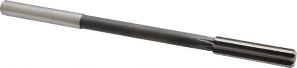 Interstate - 7/16" High Speed Steel Chucking Reamer - Straight Flute, 0.373" Straight Shank, 1-3/4" Flute Length, 7" OAL - Apex Tool & Supply