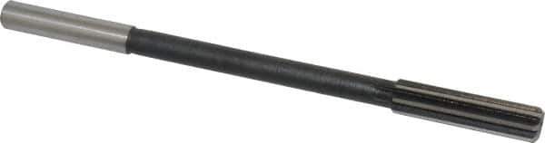 Interstate - 33/64" High Speed Steel Chucking Reamer - Straight Flute, 0.4355" Straight Shank, 2" Flute Length, 8" OAL - Apex Tool & Supply