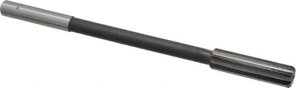 Interstate - 9/16" High Speed Steel Chucking Reamer - Straight Flute, 0.4355" Straight Shank, 2" Flute Length, 8" OAL - Apex Tool & Supply