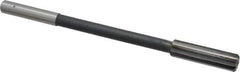 Interstate - 9/16" High Speed Steel Chucking Reamer - Straight Flute, 0.4355" Straight Shank, 2" Flute Length, 8" OAL - Apex Tool & Supply