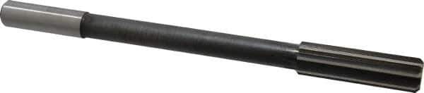 Interstate - 47/64" High Speed Steel Chucking Reamer - Straight Flute, 5/8" Straight Shank, 2-1/2" Flute Length, 9-1/2" OAL - Apex Tool & Supply