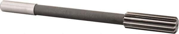 Interstate - 53/64" High Speed Steel Chucking Reamer - Straight Flute, 5/8" Straight Shank, 2-1/2" Flute Length, 9-1/2" OAL - Apex Tool & Supply