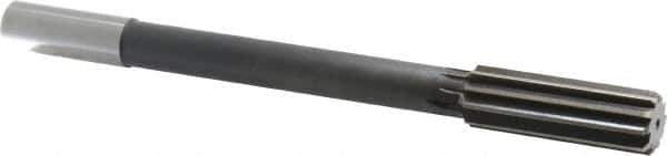 Interstate - 57/64" High Speed Steel Chucking Reamer - Straight Flute, 3/4" Straight Shank, 2-5/8" Flute Length, 10" OAL - Apex Tool & Supply