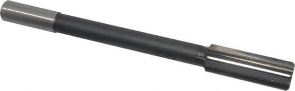 Interstate - 61/64" High Speed Steel Chucking Reamer - Straight Flute, 3/4" Straight Shank, 2-5/8" Flute Length, 10" OAL - Apex Tool & Supply