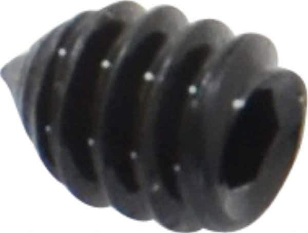 Value Collection - #6-32 UNC, 3/16" OAL, Cone Point Set Screw - Grade 8 Alloy Steel, 1/16" Key - Apex Tool & Supply