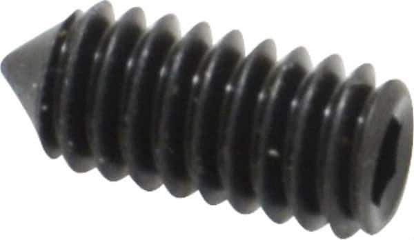 Value Collection - #8-32 UNC, 3/8" OAL, Cone Point Set Screw - Grade 8 Alloy Steel, 5/64" Key - Apex Tool & Supply