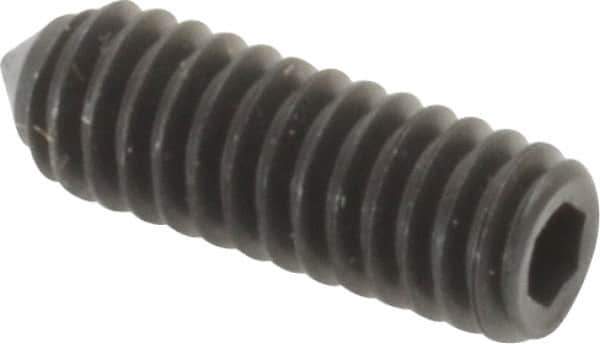 Value Collection - #8-32 UNC, 1/2" OAL, Cone Point Set Screw - Grade 8 Alloy Steel, 5/64" Key - Apex Tool & Supply