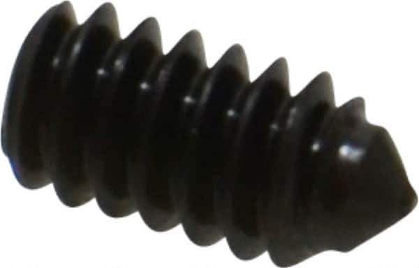 Value Collection - #10-24 UNC, 3/8" OAL, Cone Point Set Screw - Grade 8 Alloy Steel, 3/32" Key - Apex Tool & Supply