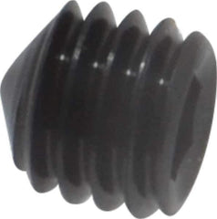 Value Collection - #10-32 UNF, 3/16" OAL, Cone Point Set Screw - Grade 8 Alloy Steel, 3/32" Key - Apex Tool & Supply