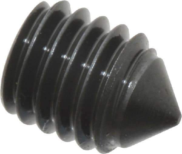 Value Collection - #10-32 UNF, 1/4" OAL, Cone Point Set Screw - Grade 8 Alloy Steel, 3/32" Key - Apex Tool & Supply