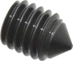 Value Collection - #10-32 UNF, 1/4" OAL, Cone Point Set Screw - Grade 8 Alloy Steel, 3/32" Key - Apex Tool & Supply