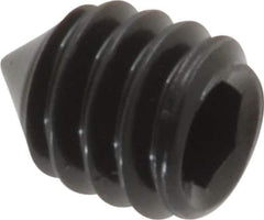 Value Collection - 1/4-20 UNC, 5/16" OAL, Cone Point Set Screw - Grade 8 Alloy Steel, 1/8" Key - Apex Tool & Supply