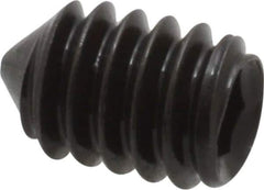 Value Collection - 1/4-20 UNC, 3/8" OAL, Cone Point Set Screw - Grade 8 Alloy Steel, 1/8" Key - Apex Tool & Supply