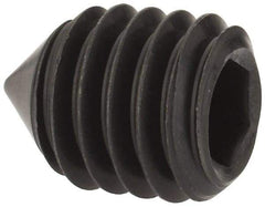 Value Collection - 3/8-16 UNC, 1/2" OAL, Cone Point Set Screw - Grade 8 Alloy Steel, 3/16" Key - Apex Tool & Supply