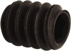 Value Collection - #10-24 UNC, 1/4" OAL, Oval Point Set Screw - Grade 8 Alloy Steel, 3/32" Key - Apex Tool & Supply