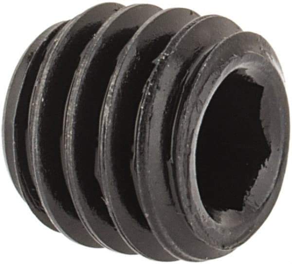 Value Collection - #10-32 UNF, 3/16" OAL, Oval Point Set Screw - Grade 8 Alloy Steel, 3/32" Key - Apex Tool & Supply