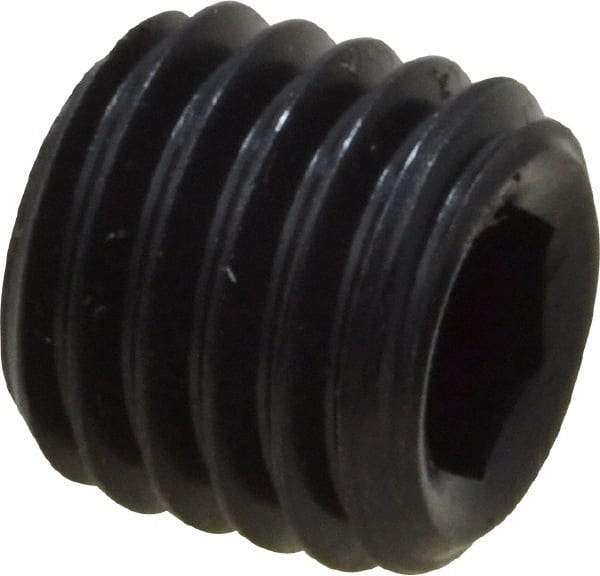 Value Collection - 1/4-28 UNF, 1/4" OAL, Oval Point Set Screw - Grade 8 Alloy Steel, 1/8" Key - Apex Tool & Supply